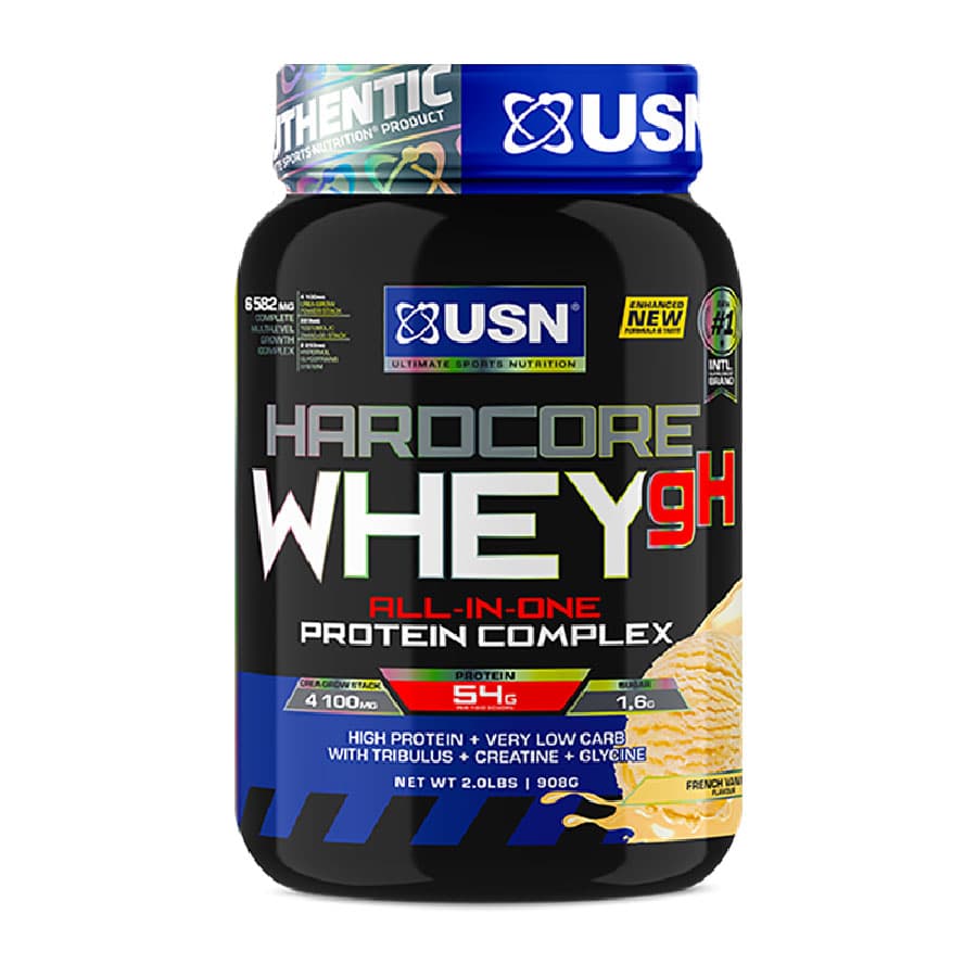 USN Hardcore WHEY Protein French Vanilla 908G thumbnail 1