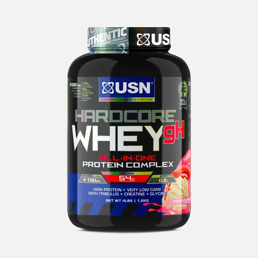 USN Hardcore WHEY Protein - Strawberry- 908G