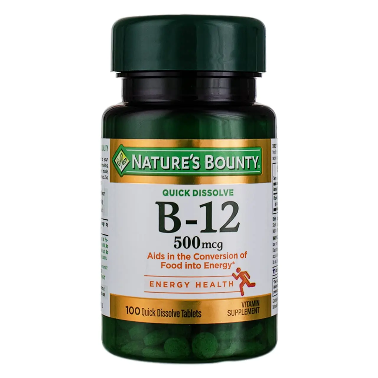 Natures Bounty B12 500Mcg Quick Dissolve Tabs 100S thumbnail 1